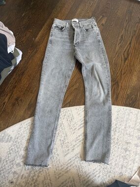 AGOLDE Straight Leg Jeans in Washed Gray